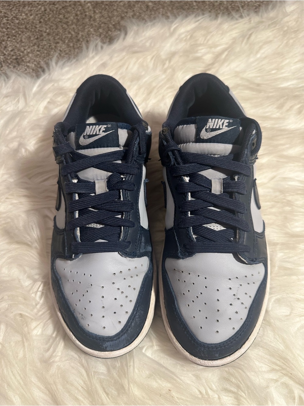 Nike Men’s Dunk Low — Navy and Light Gray